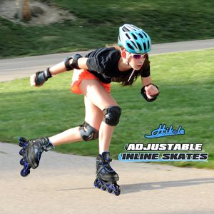 Hikole Inline Skates, Inliner verstellbar mit ABEC 7 Lagern für Jugendliche und Erwachsene, Größe 40.5-42, blau