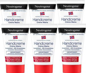 Neutrogena Norwegische Formel konzentrierte Handcreme trockene Hände 6x 50 ml