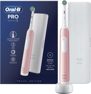 Oral-B | Elektrische Zahnbürste Pro Series 1 - Rosa - Mit Reiseetui - 3 Reinigungsmodi