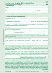 RNK Verlag 542/10 Arbeitsvertrag für gewerbliche Arbeitnehmer - SD, 2 x 2 Blatt, DIN A4, 10 Stück