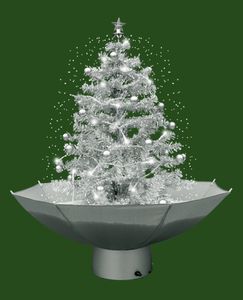 Weihnachtsbaum mit Schneefall Schnee LED Lichterkette 75 cm weiß