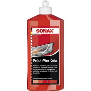 SONAX Polish und Wax Color rot Politur Hochglanz Carnaubawachs 500 ml