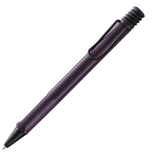 LAMY safari moderner Kugelschreiber 2D8 aus robustem Kunststoff in violett-himbeere mit ergonomischem Griff und selbstfederndem Metallclip, inkl. Großraummine M 16 M schwarz