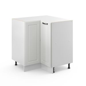 Vicco Eckschrank R-Line, 75.6 cm ohne Arbeitsplatte, Weiß Landhaus/Weiß