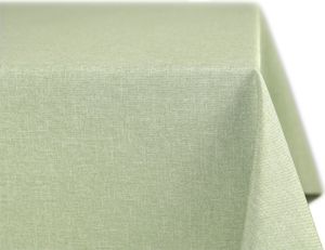 BEAUTEX Leinenoptik Tischdecke (Eckig  220x130 cm Hellgrün) fleckenabweisende und bügelfreie Tischwäsche mit Lotuseffekt