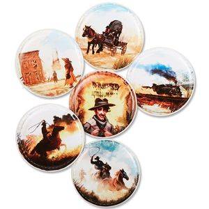 ergobag Accessoires Klettbilder-Set 6-tlg Kletties Cowboy Wild