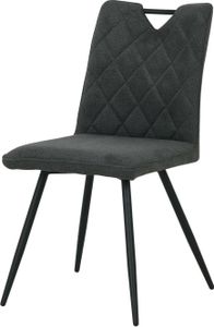 HowHomely | Čalouněné židle DALIA - Ergonomické - Grafitové - Moderní, Elegantní design, Kovové nohy, Židle do obývacího pokoje