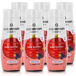 SodaStream Getränke-Sirup ohne Zucker Rote Beeren Geschmack 440ml (6er Pack)