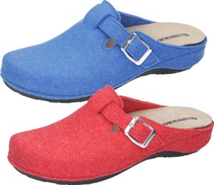 Dr. Brinkmann Damen Hausschuhe Pantoffeln Filz Clogs 320704, Größe:37 EU, Farbe:Blau