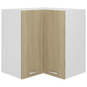 Küchenschrank CLORIS Mehrzweckschrank Eckhängeschrank Sonoma-Eiche 57x57x60 cm Spanplatte Kommode einfacher Aufbau