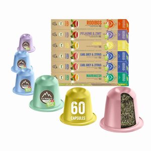 Selection Box BIO Tee 60 Teekapseln | La Natura Lifestyle Organic 126g| biobasiert | Nespresso®*³ kompatible