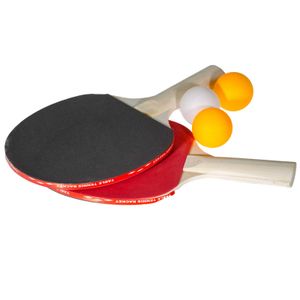 SIDCO Tischtennisschläger 2 xTischtennisschläger + 3 Bälle Ping Pong 5 tlg. Set