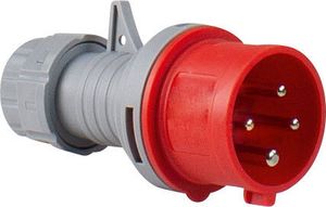 as-Schwabe CEE-Stecker ohne Kabel max. 2,5mm² 400V 16A 5-polig Rot Gewerbe IP44