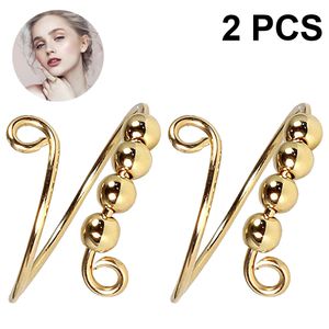 2pcs  Fingerring öffnen Single Coil Spiral Perlen Drehen frei verstellbaren Strickring für Damen Schmuck Geschenke (Gold)
