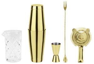 Sambonet Paderno Mixology Set 5-teilig Kristall Gold