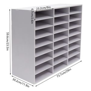 Dokumentenablage MDF Briefablage 24  Fächer Schreibtisch Organizer