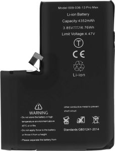 Clappio, Decode PCB Version Akku für iPhone 13 Pro Max 4352mAh, Schwarz