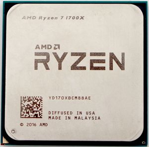 AMD Ryzen 7 1700X CPU Prozessor (8 Prozessorkerne, 16 Threads, ohne KÜHLER)