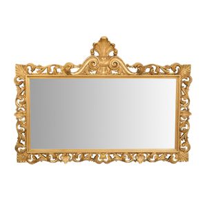 Vintage spiegel 150 x 110 cm, Rechteckiger spiegel,Großer spiegel mit holzrahmen, Gold
