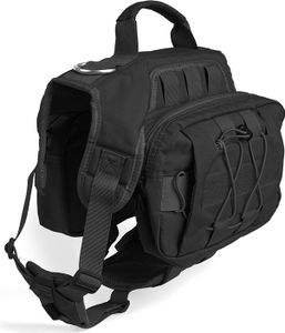 INF Taktischer Hunderucksack, Hundesatteltaschen-Rucksack mit Griff Schwarz INF Taktischer Hunderucksack, Hundesatteltaschen-Rucksack mit Griff Schwarz