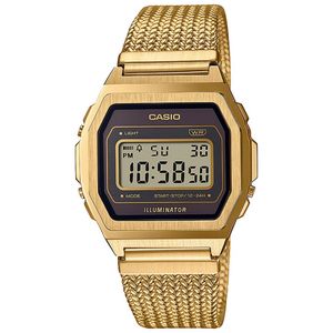 Casio Digitaluhr Armbanduhr Vintage A1000MGA-5EF golden Meshband