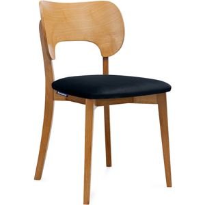 Konsimo Židle "LYCO", tmavě modrá, látka/dřevo, skandinávská, 47x80,5x45 cm