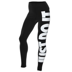 Nike Leggings Damen schwarz lang, Farbe:Schwarz, Größe:XS