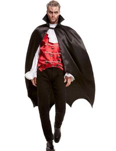 Edler Vampir-Fürst Halloween-Kostüm für Herren schwarz-rot-weiss