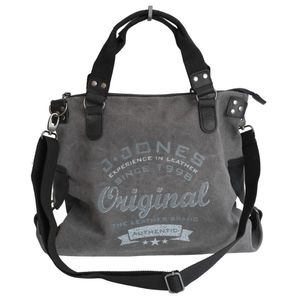 Jennifer Jones - Canvas Damen Umhängetasche Handtasche  Schultertasche - Grau