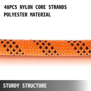 VEVOR 9/16 Zoll doppelt geflochtenes Polyesterseil, 200 Fuß Nylon-Zugseil, 1100 Pfund schweres Polyester-Last-Segelseil (9/16 Zoll-200 Fuß)