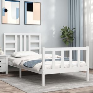 Maison Exclusive Rám postele s čMaison Exclusive bílý 90 x 190 cm masivní dřevo