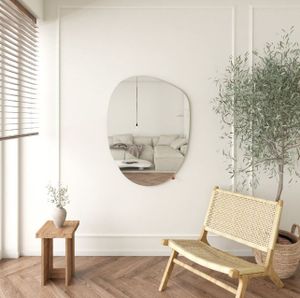 JAPANDI Spiegel – von unregelmäßiger Form 70x60 cm
