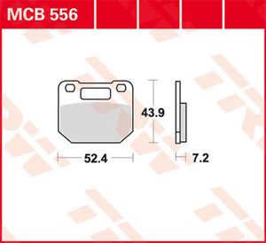 Klocki hamulcowe kpl. TRW MCB556