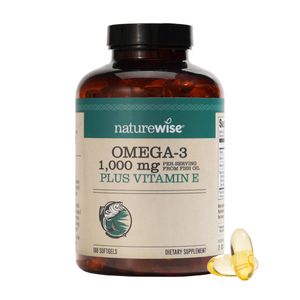Omega-3 Fischöl 1.000 mg + Vitamin E Weichkapseln (180 Weichkapseln)