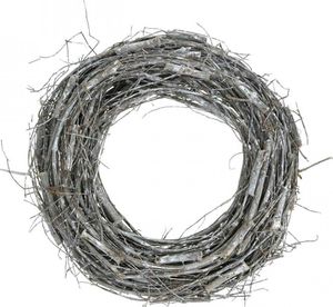 Deko Kranz Ø30cm geweißt Frühlingskranz Ulme Reben Ostern Türkranz Holzdeko