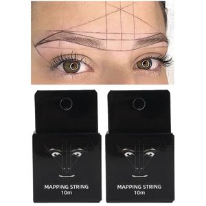 2 Stück Schwarz Augenbrauenmarker Faden, Premium Augenbrauen Mapping String Für Microblading, Augenbrauen Werkzeug