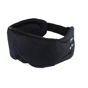 INF Schlafmaske mit integrierten kabellosen Kopfhörern, Bluetooth 5.0, schwarz Schwarz