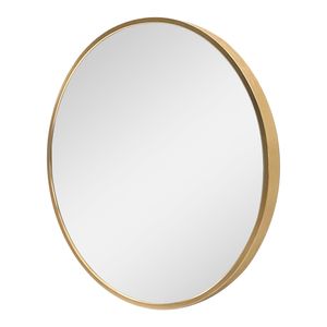 Nástenné zrkadlo Modugno 60 cm kúpeľňové zrkadlo zrkadlo na líčenie závesné zrkadlo okrúhly hliníkový rám montáž na stenu zlatá
