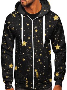 Herren Langarmanzug Sport Schneeflocken Druck Sweatshirt Farbblock Weihnachtsjacke, Farbe: 16, Größe: 6xl