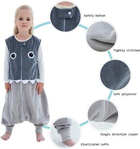 Babyschlafsack mit Füssen – Ganzjahres-Babyschlafsack mit Füssen – Schlafsack für Kinder – Flanell – (Höhe 78 cm)
