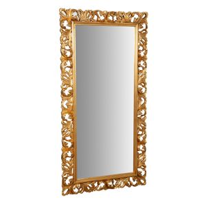 Spiegel barock 205x106x6 cm, Wandspiegel groß mit Holzrahmen, Ganzkörperspiegel, Gold