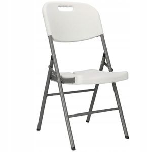 Klappstuhl Campingstuhl Gartenstuhl Metall Outdoor Klappsessel - Weiß