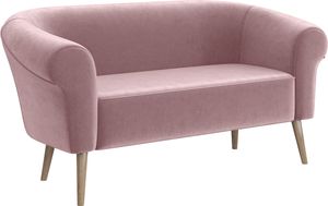 MEBLINI Mini Sofa 2-Sitzer für Wohnzimmer - Mini Lounge für zwei Personen - Küchensofa - Sofa Klein - EMILIA - 2 - Rosa Samt