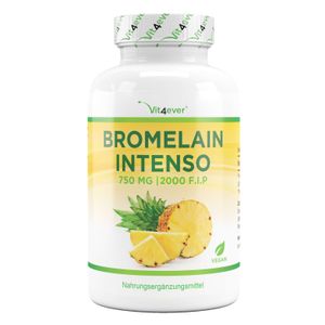 Vit4ever® Bromelain Intenso - 750 mg (2000 F.I.P) - 120 Kapseln - Einführungspreis – Natürliches Verdauungsenzym aus Ananas-Extrakt - Verdauung - Vegan