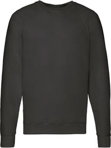 Fruit of the Loom 62-138-0 | Herren Lightweight Raglan Sweat / Belcoro® Garn - Farbe: Black - Größe: XXL Fruit of the Loom 62-138-0 | Herren Lightweight Raglan Sweat / Belcoro® Garn - Farbe: Black - Größe: XXL