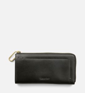 Peněženka Calvin Klein LARGE LEATHER ZIP-AROUND WALLET černá