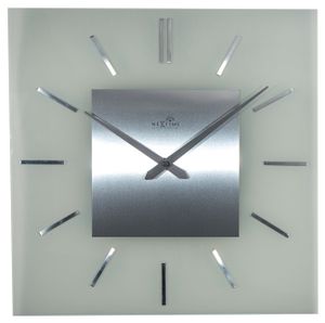 XL NeXtime Wanduhr HANDS Ø 70cm Aluminium Schwarz Quarzuhr Wohnzimmer Uhr 