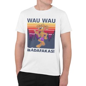 Pew Pew Matafaka Hund Katze Dog Tier Wau Wau Katze Retro Anime T Shirt Herren Bio Baumwolle