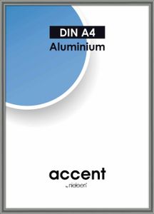 Accent Aluminium Bilderrahmen Accent, 21x29,7 cm (A4), Stahlgrau