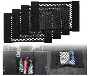 Einesin Kofferraum Netztasche 4 Stück Auto Gepäcknetz 40 x 25cm Universal Kofferraumnetz Schutznetz Elastisch Kofferraum Aufbewahrung Netz Mit Klettverschluss für Auto/SUV